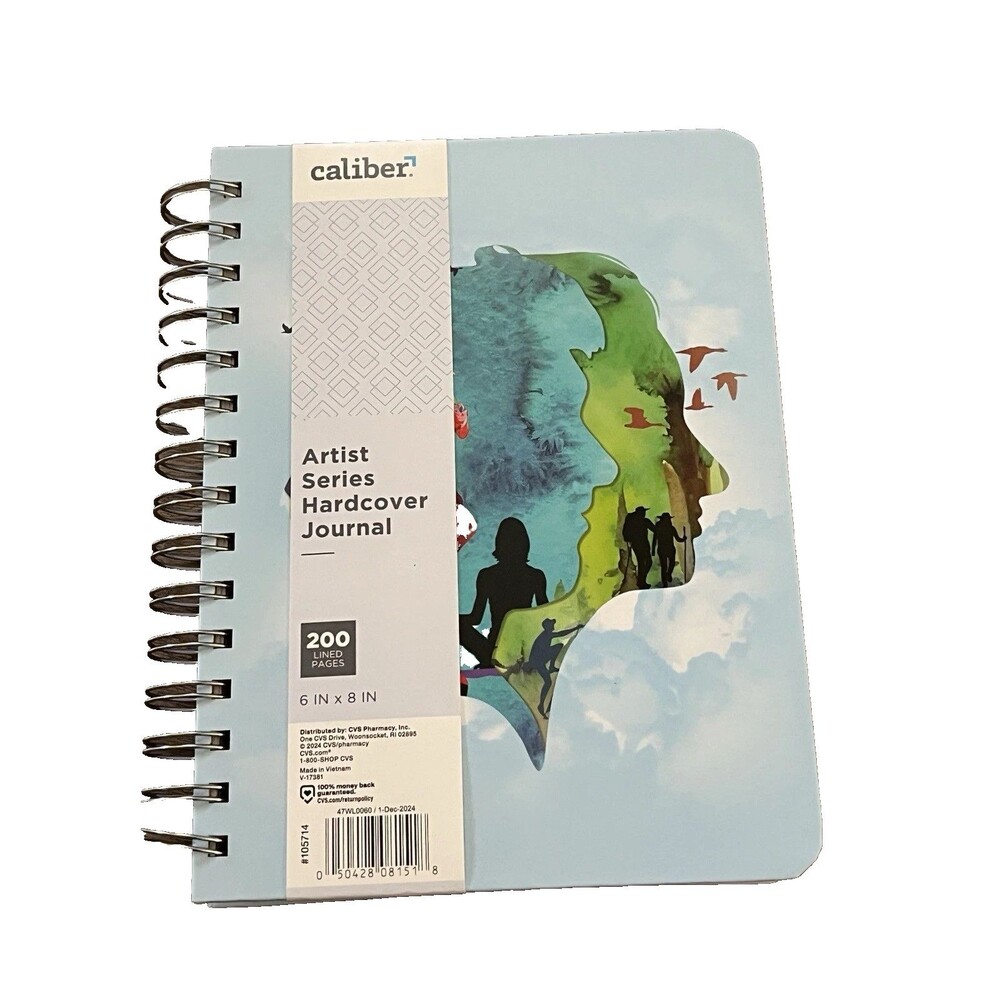 Caliber Artist Series Hardcover Spiral Bound Journal 6" × 8" 200 Pages NEW